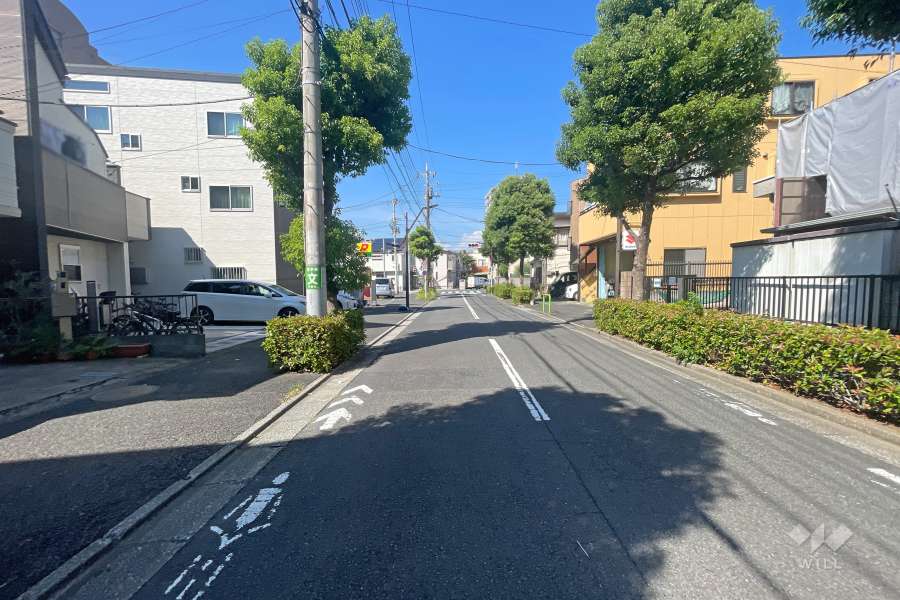 敷地東側の前面道路