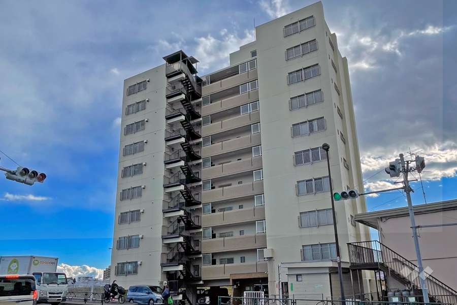 ニューハイツ中川の外観（北西側から）