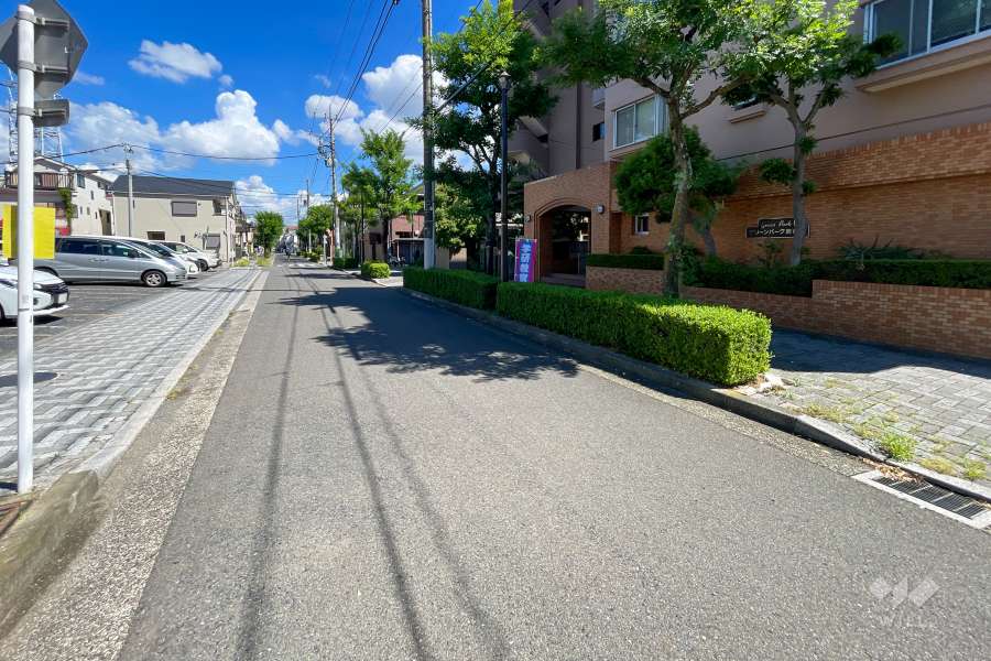 敷地北側の前面道路