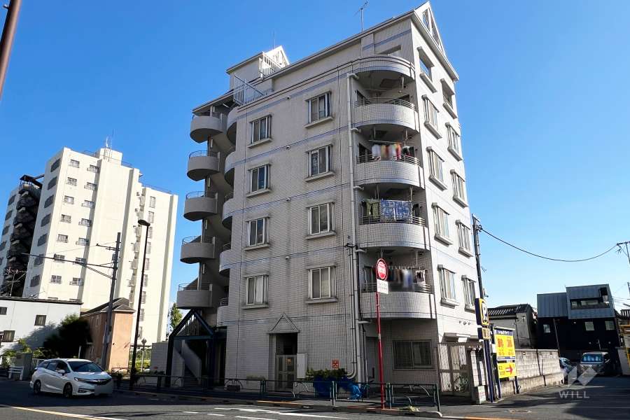 グリーンパーク亀有1の外観（北西側から）