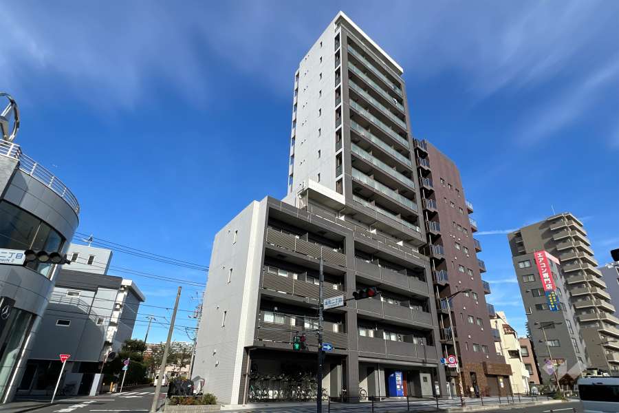 ライジングプレイス金町の外観（北側から）