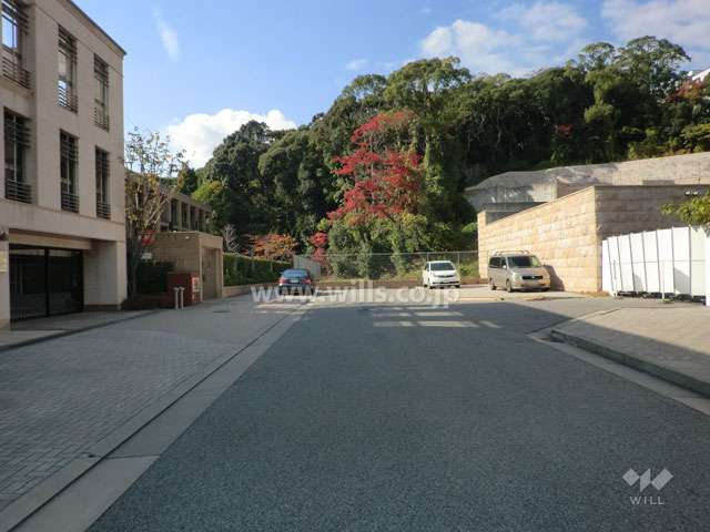 敷地北側の前面道路