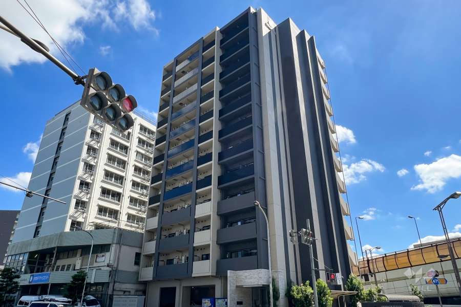 ディップス金町レジデンスの外観（北西側から）