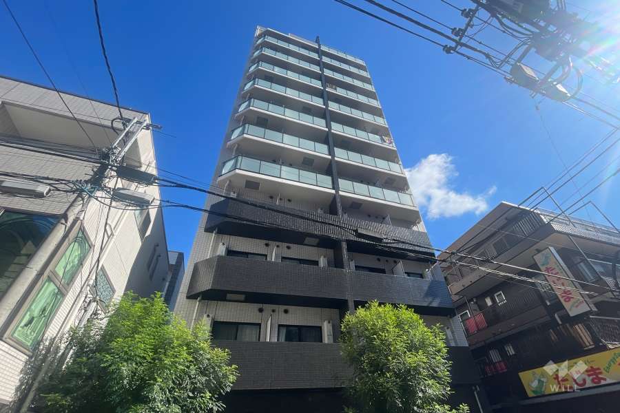 エストゥルース新小岩の外観（南西側から）