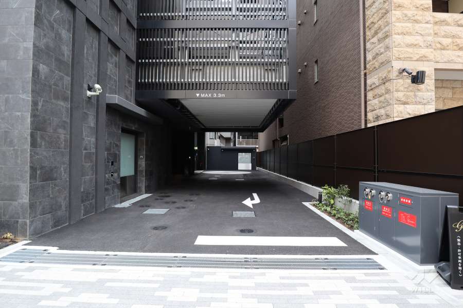 駐車場の出入口