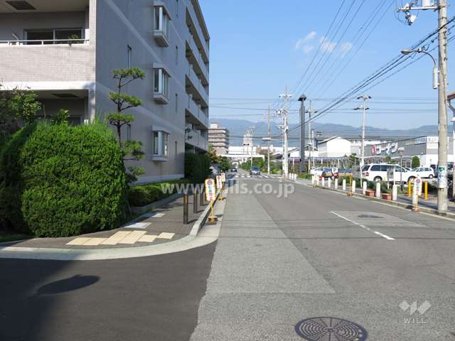 敷地東側の前面道路
