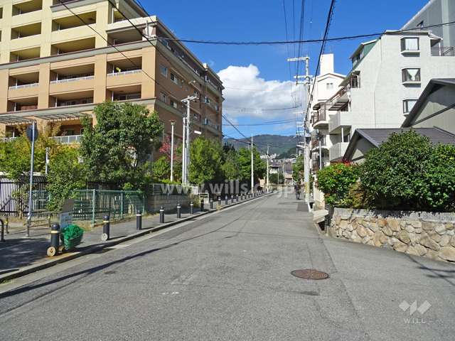 敷地東側の前面道路