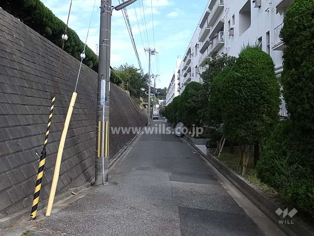 敷地北側の前面道路