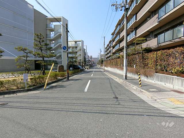 敷地南側の前面道路(東側から)