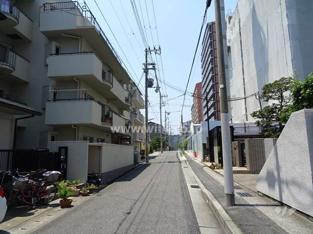 敷地北側の前面道路（東側から）