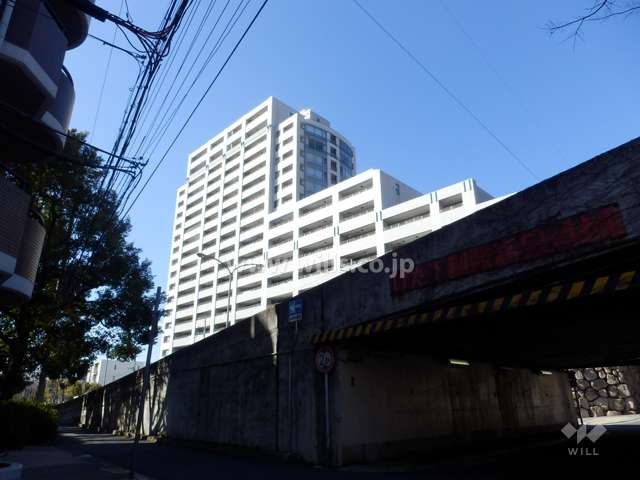 レジデンスコート住吉本町Tower-Aの外観（南東側から）