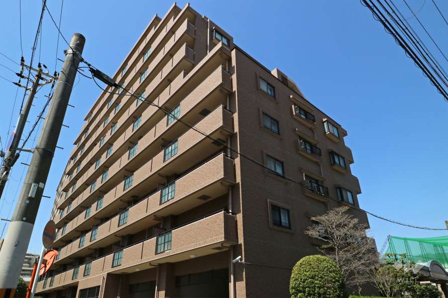 ライオンズマンション住吉川の外観（南西側から）