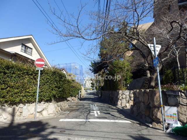 敷地北側の前面道路