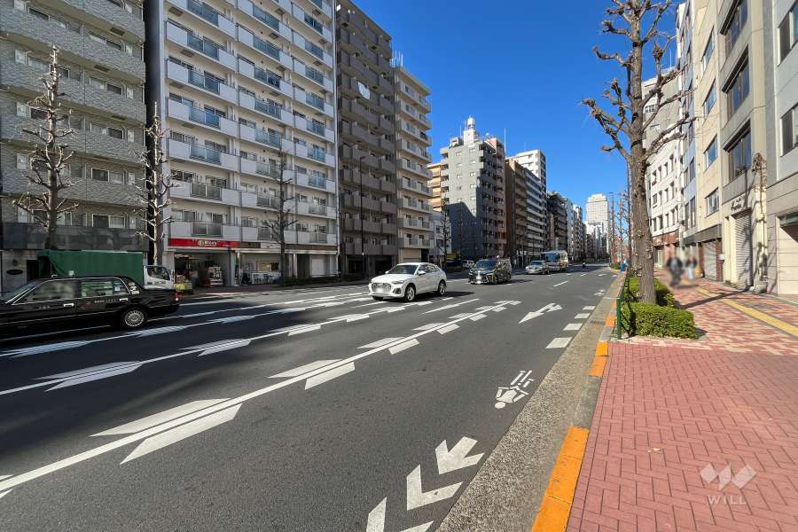 敷地東側の前面道路