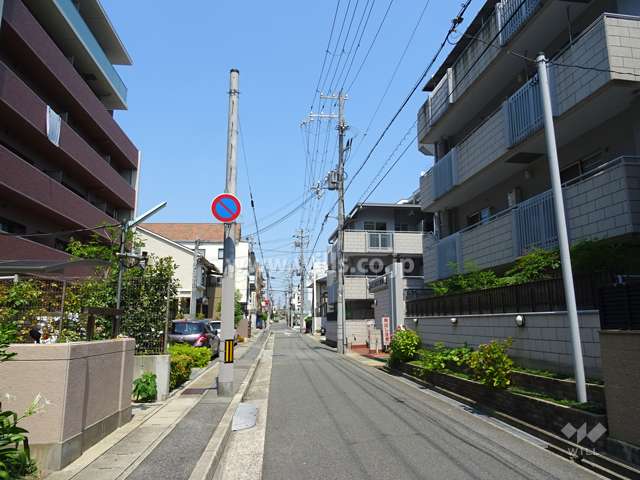敷地北側の前面道路