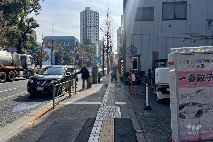 敷地東側の前面道路　