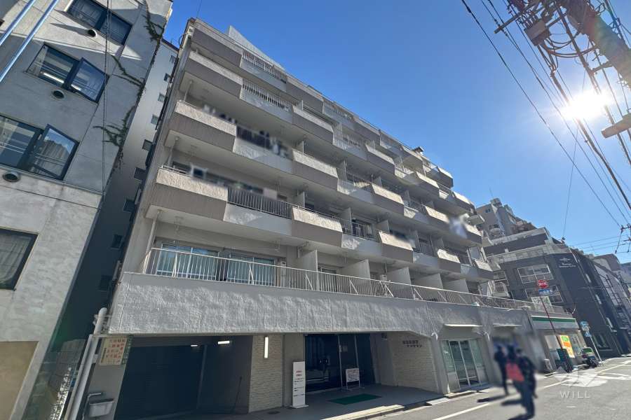 湯島武蔵野マンションの外観（北西側から）