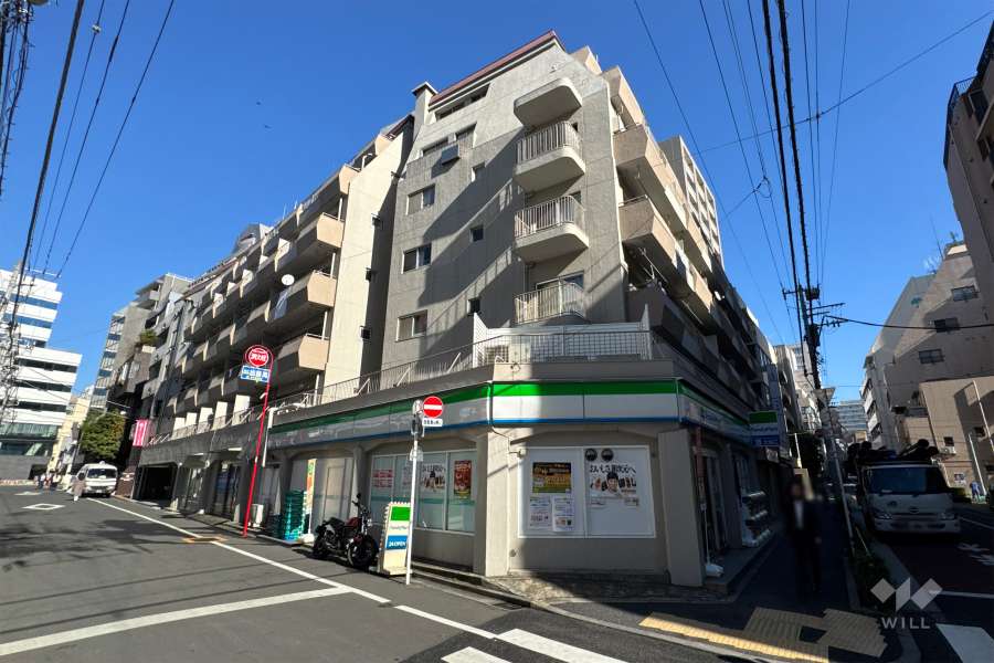 湯島武蔵野マンションの外観（南西側から）