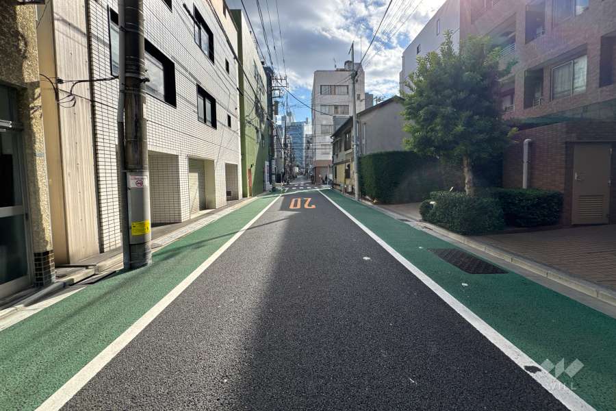 敷地東側の前面道路