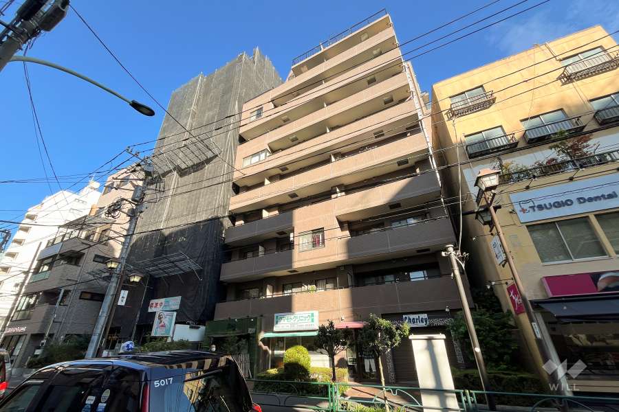 コスモ千駄木の外観（南東側から）