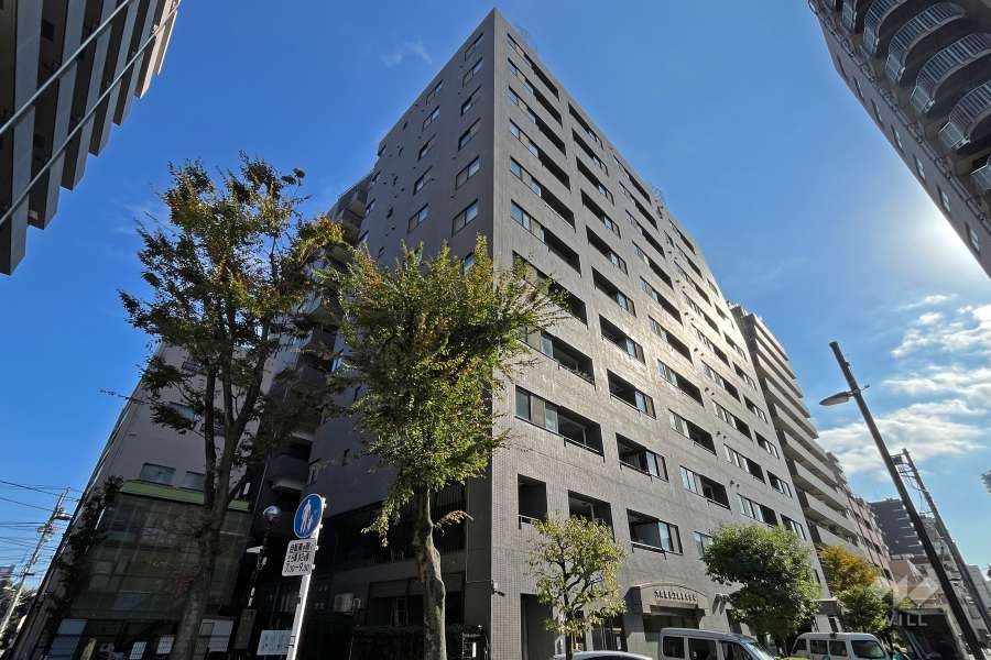 シーアイマンション根津弥生坂の外観（西側から）