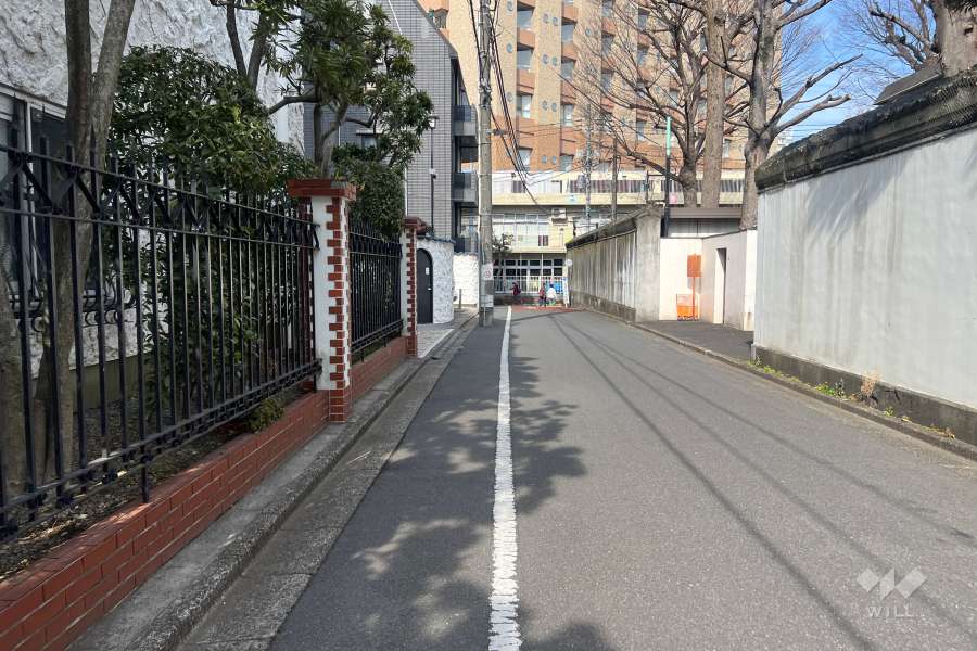 敷地東側の前面道路　