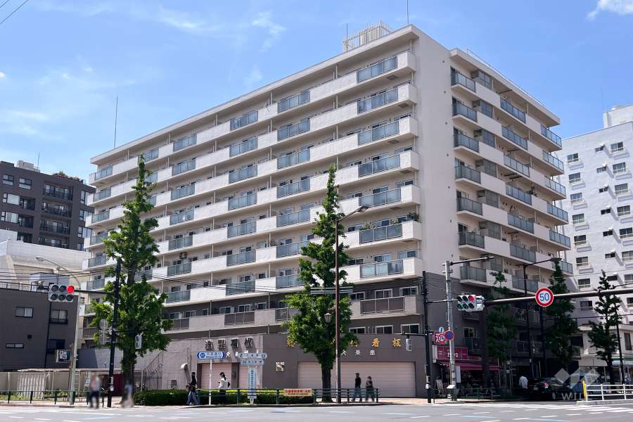 イトーピア六義園マンションの外観（南東側から）