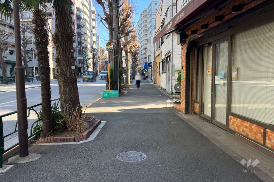 敷地東側の前面道路