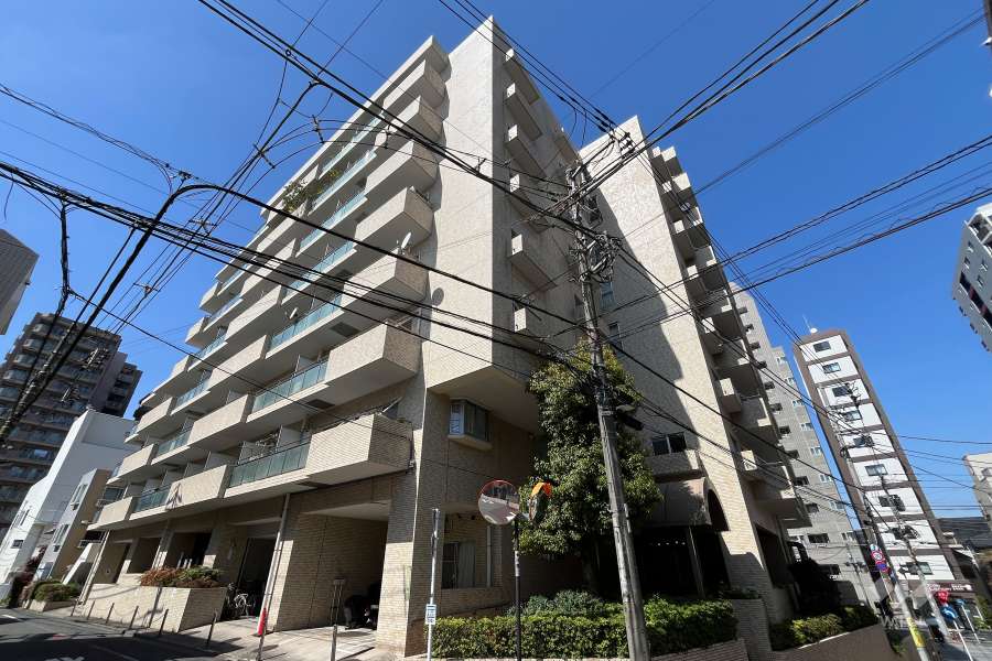 朝日動坂マンションの外観（南側から）