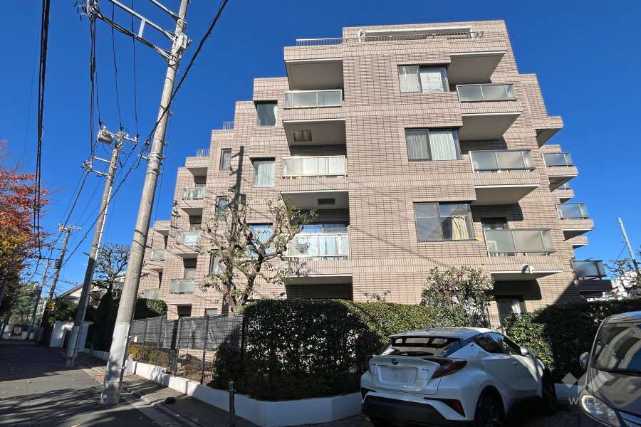 プレステージ千駄木の外観（南西側から）
