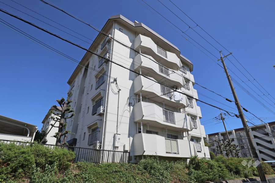 宝塚安倉第1団地5号棟の外観（北西側から）