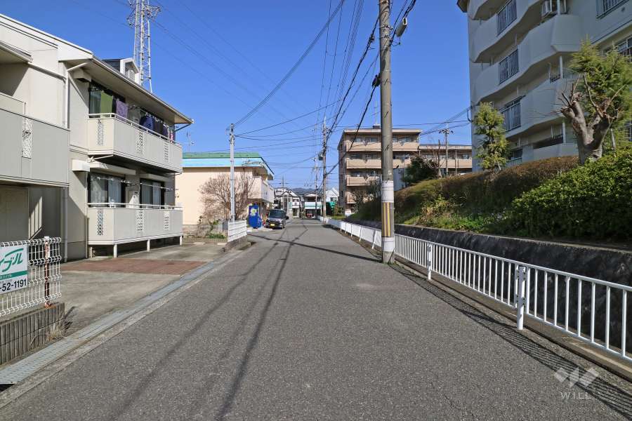 敷地西側の前面道路（南側から）