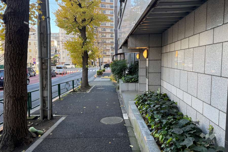 敷地北側の前面道路