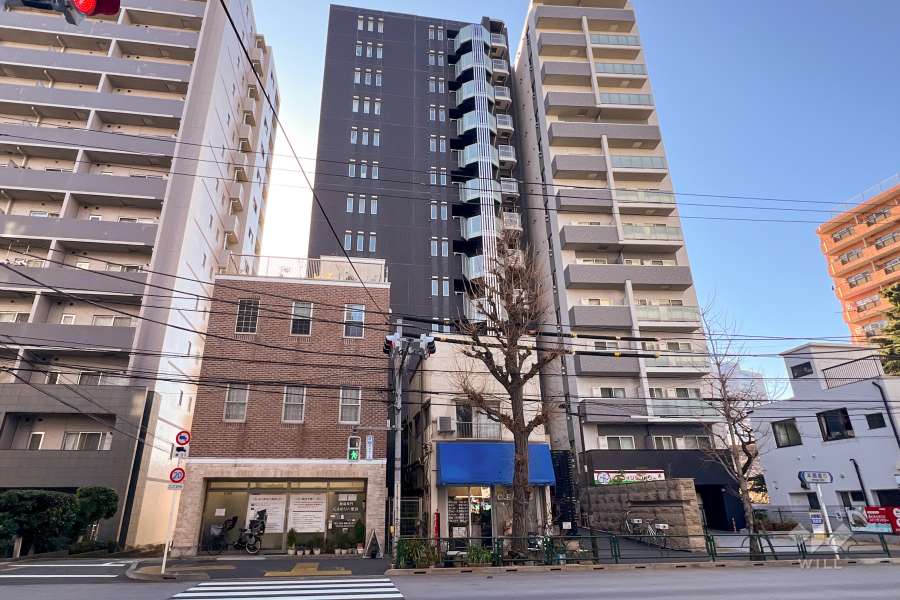 シティハウス文京本駒込の外観（南東側から）