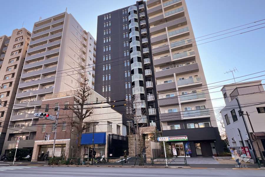 シティハウス文京本駒込の外観（北東側から）