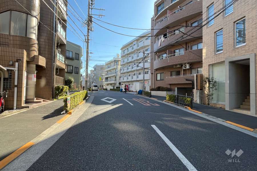 敷地の東側前面道路