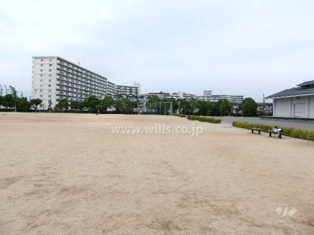 敷地南側のグラウンド