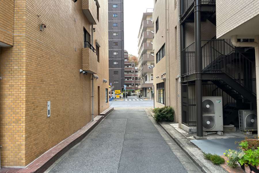 敷地北側の前面道路