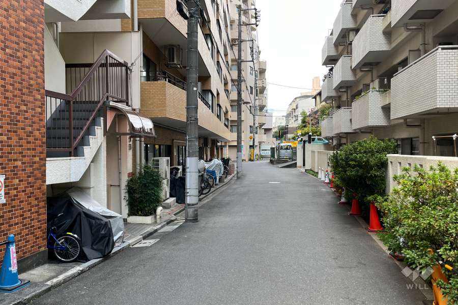 敷地東側の前面道路