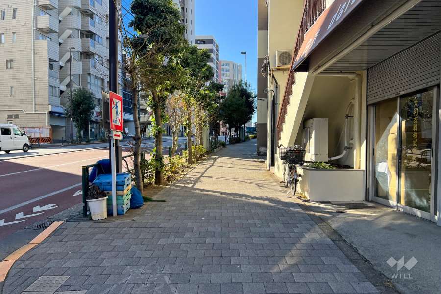 敷地南側の前面道路