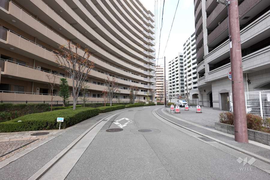 敷地南側の前面道路（東側から）
