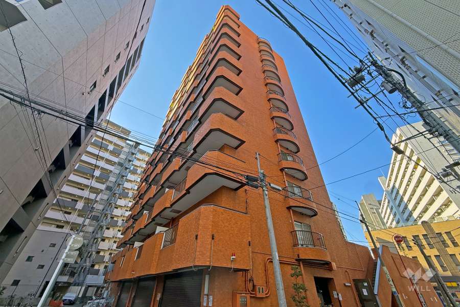 朝日江戸川橋マンションの外観（北東側から）