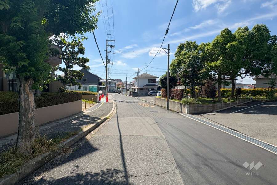 敷地南側の道路（北西側より）