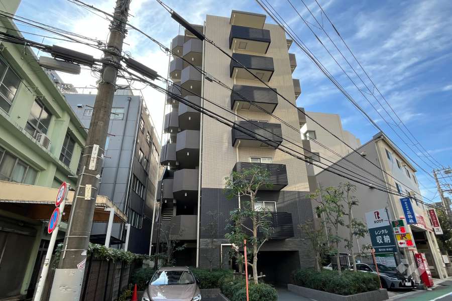 ガリシアグランデ江戸川橋の外観（北東側から）