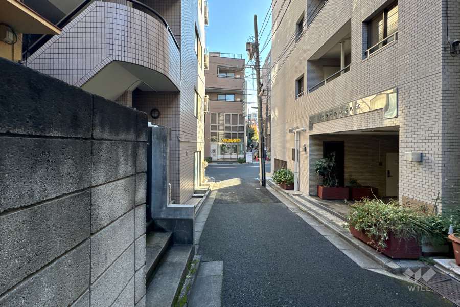 敷地北側の前面道路
