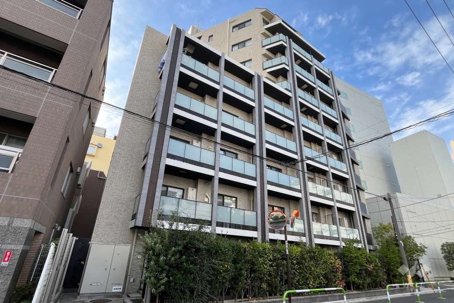 オープンレジデンシア小石川播磨坂の外観（北東側から）