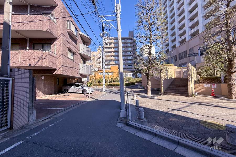 敷地西側の前面道路（南側から）