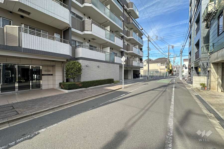 敷地東側の前面道路