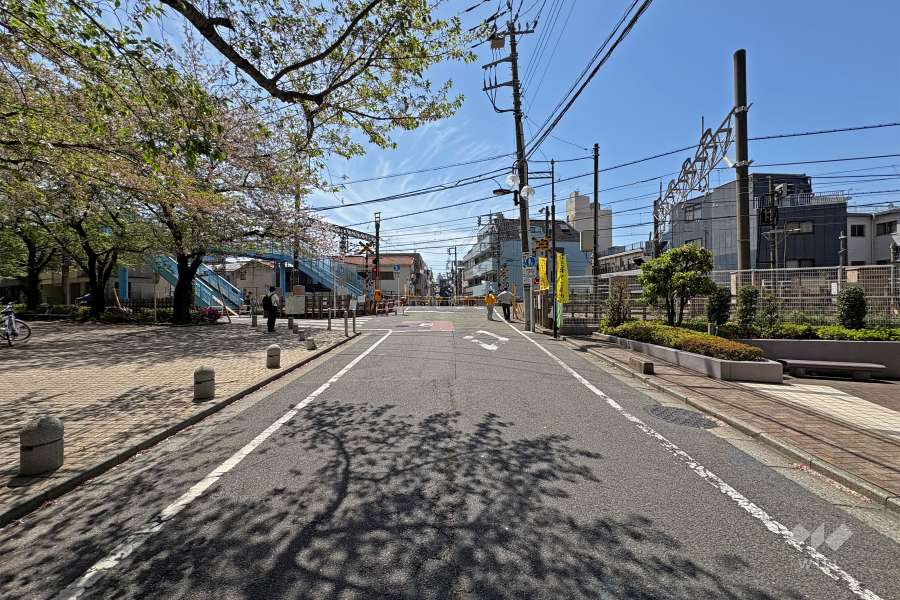 北西側前面道路（北東側から）