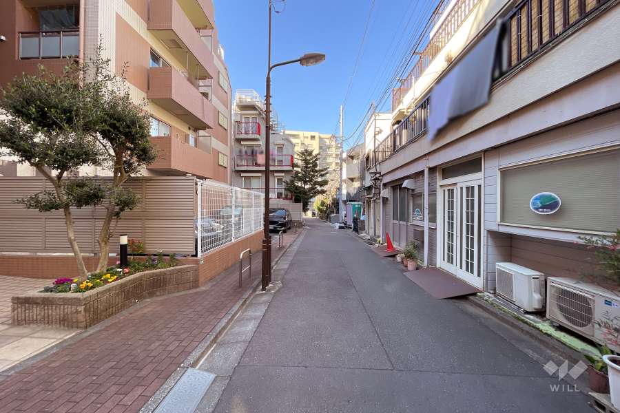 敷地北側の前面道路（東側から）